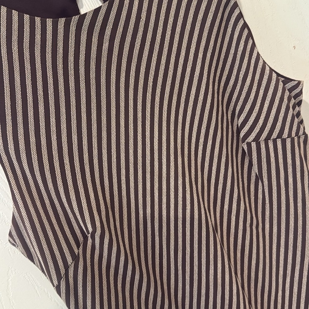 Ann Taylor brown striped dress, size 10 - Picture 4 of 6